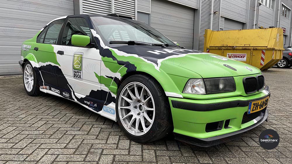 09_Full colour carwrap BMW e36 Happy Duck | ©beeldmerk.design